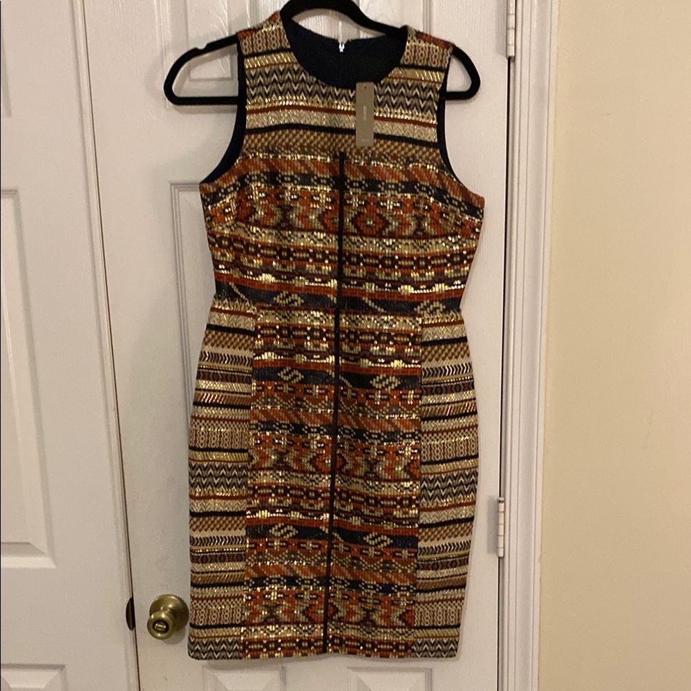 Tribal Pattern Sleeveless Dress